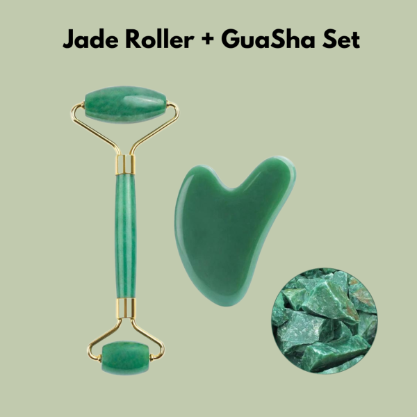 Premium Gua Sha Set - Facial Massage Jade Roller - Image 5