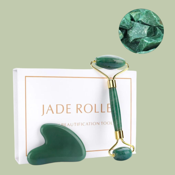 Premium Gua Sha Set - Facial Massage Jade Roller