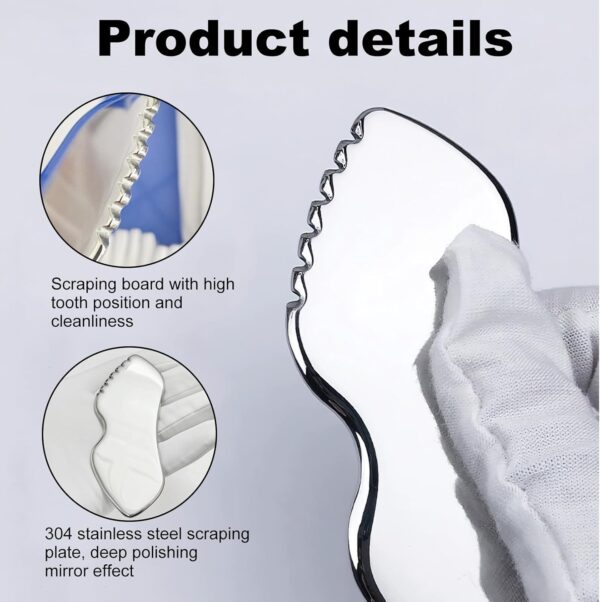 Stainless Steel Gua Sha Tool – Enhance Facial Contours & Improve Circulation - Image 5