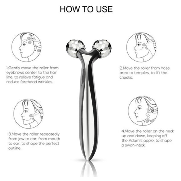 Face Sculpting 3D Zinc Roller - Lift, Tone & Rejuvenate Your Skin Naturally - Image 2